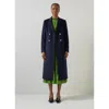 Lk Bennett Mariner Wool Coat In Blue
