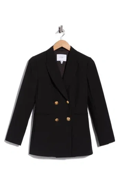 Lk Bennett Mariner Tailored Double Breasted Blazer In Bla-black