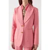 Lk Bennett Mariner Twill Two-button Blazer In Pink