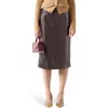 Lk Bennett Marlene Faux Leather Midi Skirt In Purple