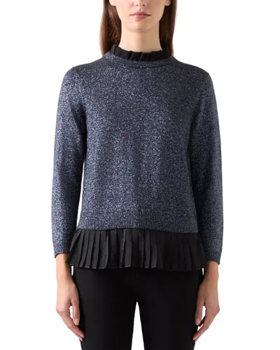 LK BENNETT LK BENNETT MARY PLEATED KNIT TOP