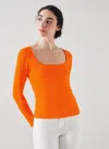 Lk Bennett May Jersey Tops In Orange