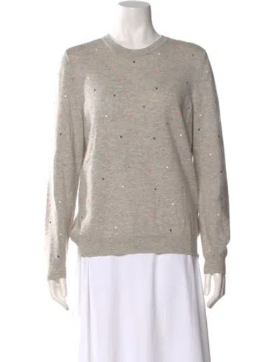 Pre-owned Lk Bennett Merino Wool Crew Neck Sweater In Gray