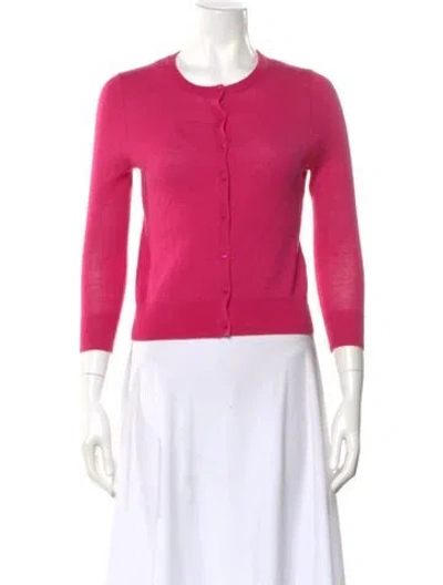 Pre-owned Lk Bennett Merino Wool Crew Neck Sweater In Pink