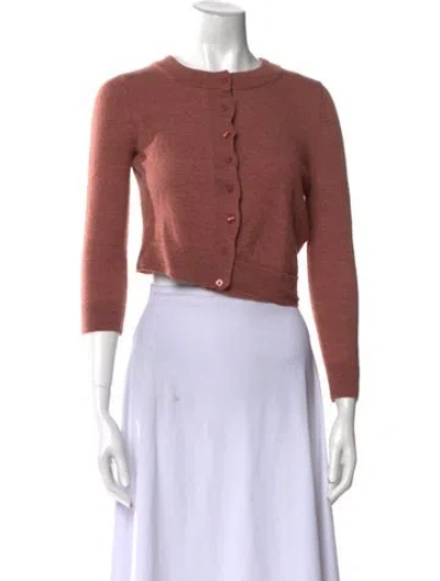 Pre-owned Lk Bennett Merino Wool Crew Neck Sweater In Pink