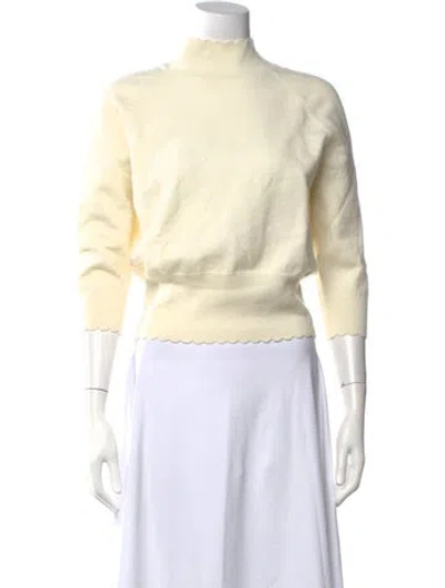 Pre-owned Lk Bennett Merino Wool Turtleneck Sweater In Neutrals