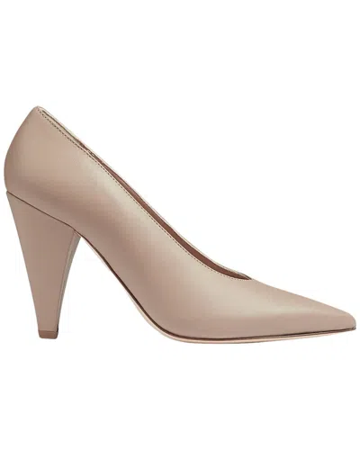 Lk Bennett Micaela Leather Pump In Neutral