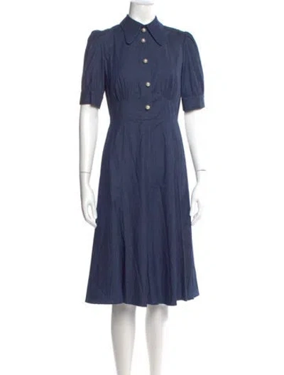 Pre-owned Lk Bennett Midi Length Dress In Blue