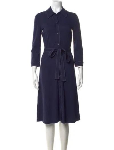 Pre-owned Lk Bennett Midi Length Dress In Blue