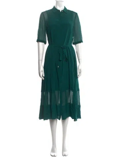 Pre-owned Lk Bennett Midi Length Dress In Green