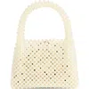 Lk Bennett Mini Faux Pearl Tote In Black Dots