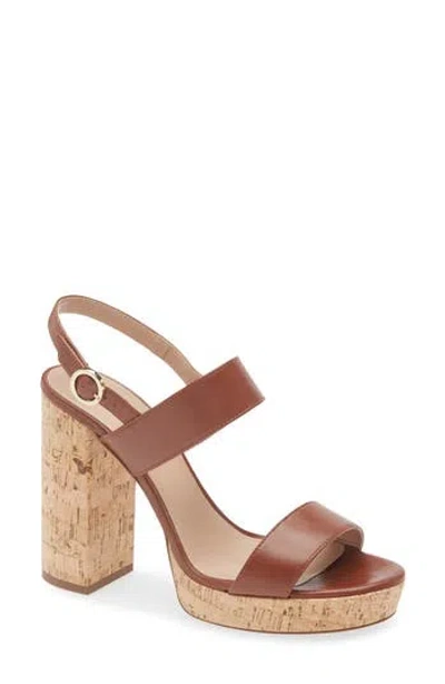 Lk Bennett Misty Slingback Platform Sandal In Tan-tan