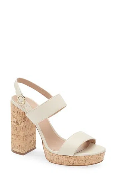 Lk Bennett Misty Slingback Platform Sandal In Whi-white
