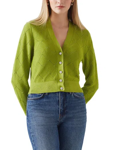 Lk Bennett Molli Wool-blend Cardigan In Green