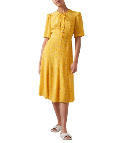 Lk Bennett Montana Dress In Yellow