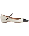 Lk Bennett Monty Pointed Cap Toe Mary Jane Flat