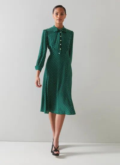 Lk Bennett Mortimer Dresses In Green