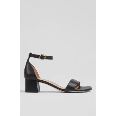 Lk Bennett Womens Bla-black Nanette Block-heel Leather Sandals