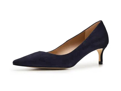 Lk Bennett New Ava Pointed Kitten Heel Court High Heels Navy : Eu 40 (us In Blue
