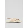 Lk Bennett Womens Cre-ecru Noa Criss-cross Woven Sandals In White