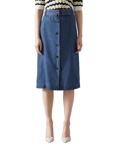 Lk Bennett Oda Skirt In Blue