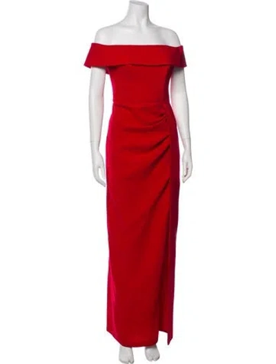 Pre-owned Lk Bennett Off-the-shoulder Long Dress W/ Tags In Red