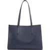 Lk Bennett Olivia Oliod Leather Tote In Blue