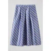 Lk Bennett Olsen Metallic Pleated Midi Skirt In Multi