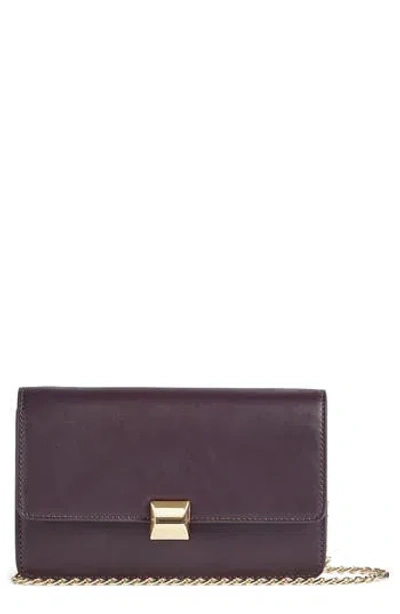 Lk Bennett Otto Faux Leather Crossbody Bag In Burgundy