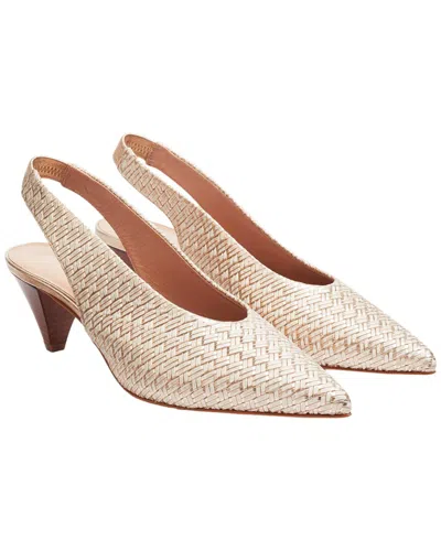 Lk Bennett Paisley Leather Pump In White