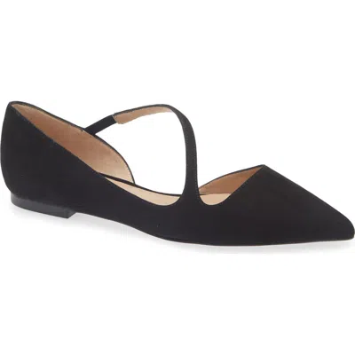 Lk Bennett Pandora Pointed Toe D'orsay Flat In Black