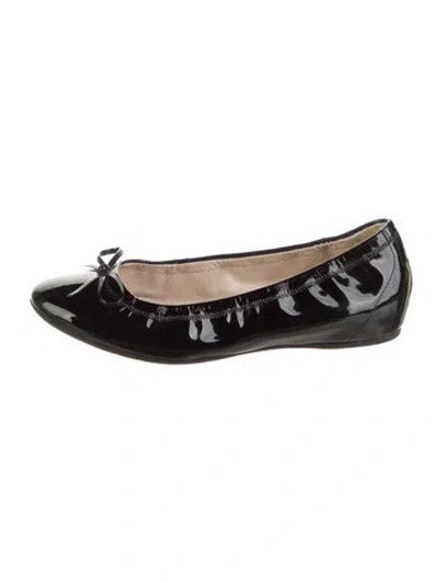 Pre-owned Lk Bennett Patent Leather Bow Accents Ballet Flats In Multi