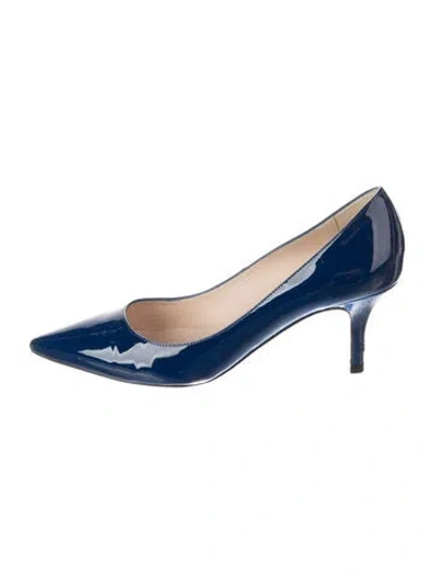 Pre-owned Lk Bennett Patent Leather Pumps In Blue