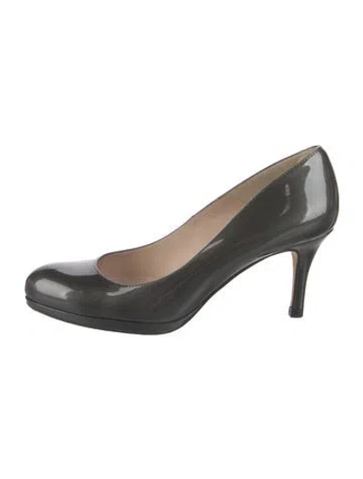 Pre-owned Lk Bennett Patent Leather Pumps In Gray