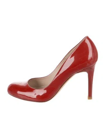 Pre-owned Lk Bennett Patent Leather Pumps In Orange