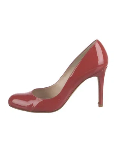 Pre-owned Lk Bennett Patent Leather Pumps In Red