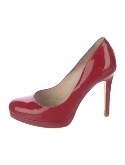 Pre-owned Lk Bennett Patent Leather Pumps In Red