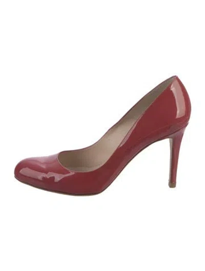 Pre-owned Lk Bennett Patent Leather Pumps In Red
