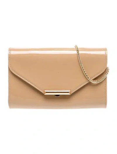 Pre-owned Lk Bennett Patent Leather Shoulder Bag In Neutral