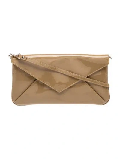 Pre-owned Lk Bennett Patent Leather Shoulder Bag In Neutrals