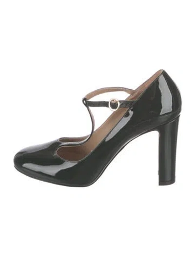 Pre-owned Lk Bennett Patent Leather T-strap Pumps In Green
