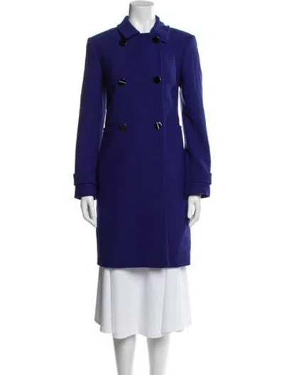 Pre-owned Lk Bennett Peacoat In Blue