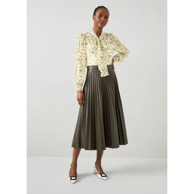 Lk Bennett Penny Woven Tops In Green