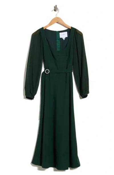 Lk Bennett Perdy Long Sleeve Dress In Green
