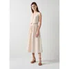 Lk Bennett Pernille Cream Waistcoat Cotton Mix Dress