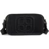Lk Bennett Perry Logo Leather Camera Bag In Black