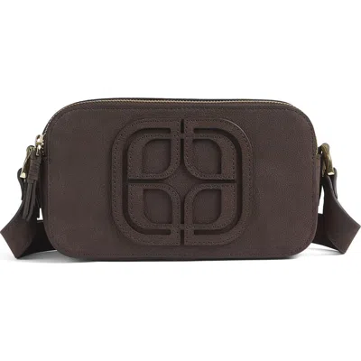 Lk Bennett Perry Logo Leather Camera Bag In Brown