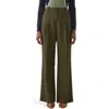 Lk Bennett Petra Pleated Wide Leg Pants In Brown