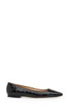 Lk Bennett Phyllis Croc Embossed Flat In Black