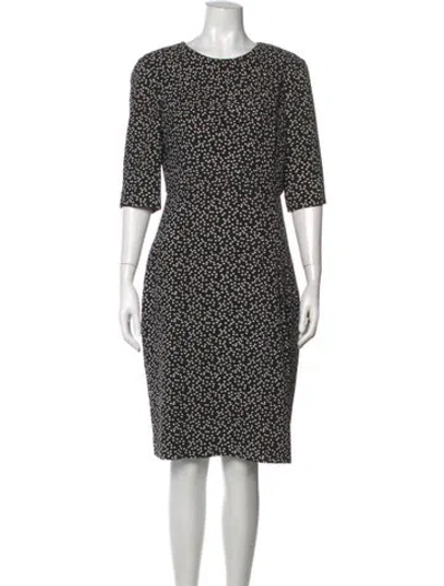 Pre-owned Lk Bennett Polka Dot Print Knee-length Dress In Blue